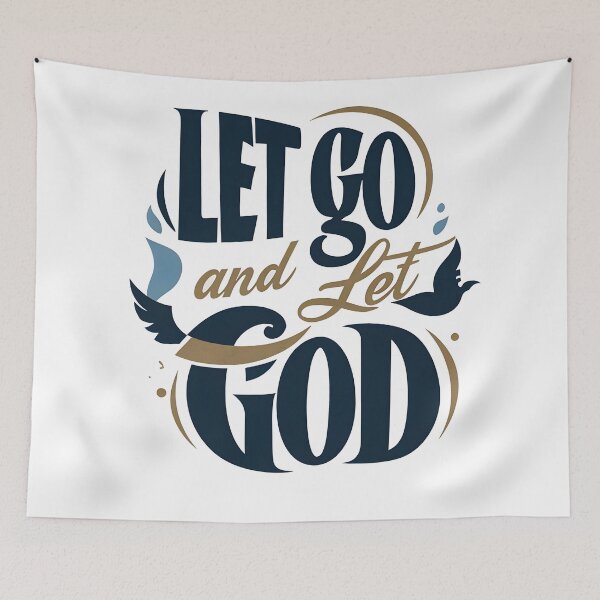 Item preview, Inspirational Typographic Design: "Let Go and Let God" for T-Shirts, Caps, Stickers & More designed and sold by lamp148.