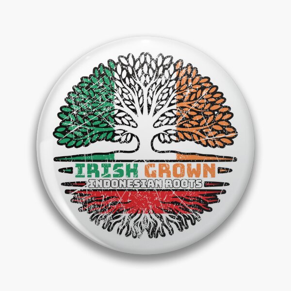 Item preview, Indonesia Indonesian Irish Ireland Tree Roots Flag designed and sold by FlagX.