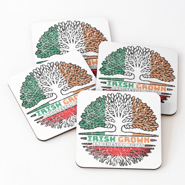 Item preview, Indonesia Indonesian Irish Ireland Tree Roots Flag designed and sold by FlagX.