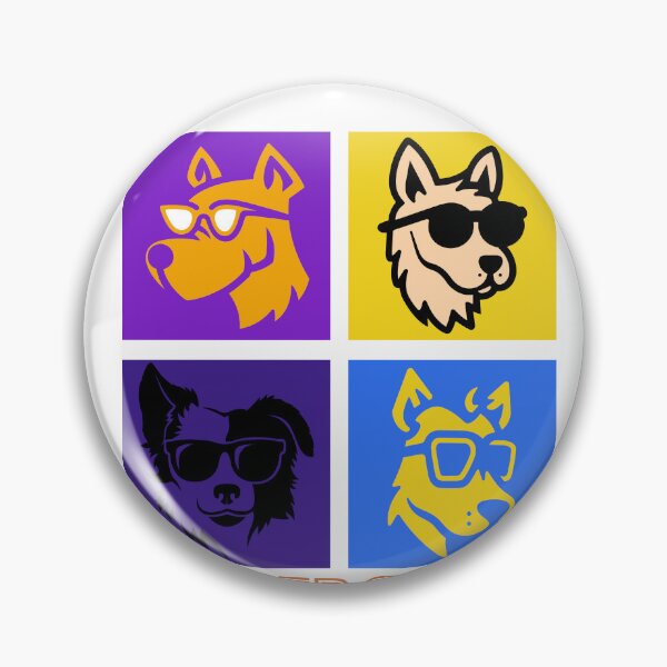 Item preview, 4 Dogs with Glasses Dapper Squad Design designed and sold by ERROR-STORE.