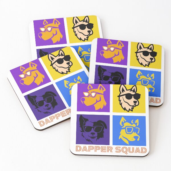 Item preview, 4 Dogs with Glasses Dapper Squad Design designed and sold by ERROR-STORE.