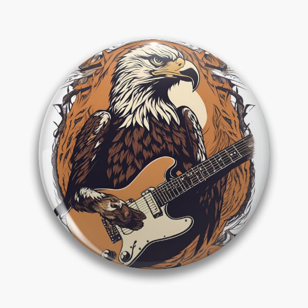 Item preview, Eagle Guitar T-Shirt - Eagle Playing Guitar Shirt - Men's Eagle Shirt - Men's Graphic Tee - Eagle Tshirt - Eagle Gifts Music Gift  designed and sold by usa-Tshirt.