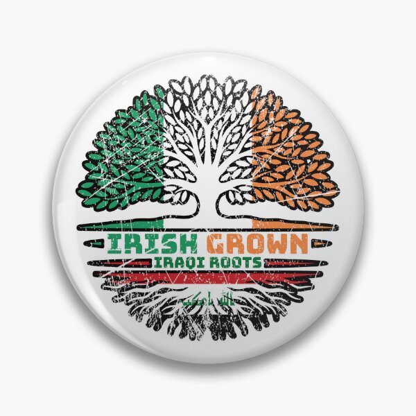 Item preview, Iraq Iraqi Irish Ireland Tree Roots Flag designed and sold by FlagX.