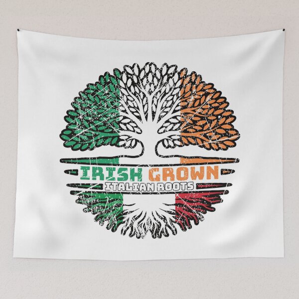 Item preview, Italy Italian Irish Ireland Tree Roots Flag designed and sold by FlagX.