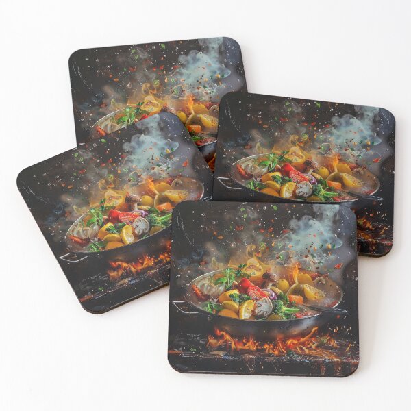Item preview, plate with food on black background,  designed and sold by GalynaLB.