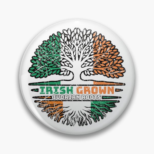 Item preview, Ivory Coast Ivorian Irish Ireland Tree Roots Flag designed and sold by FlagX.