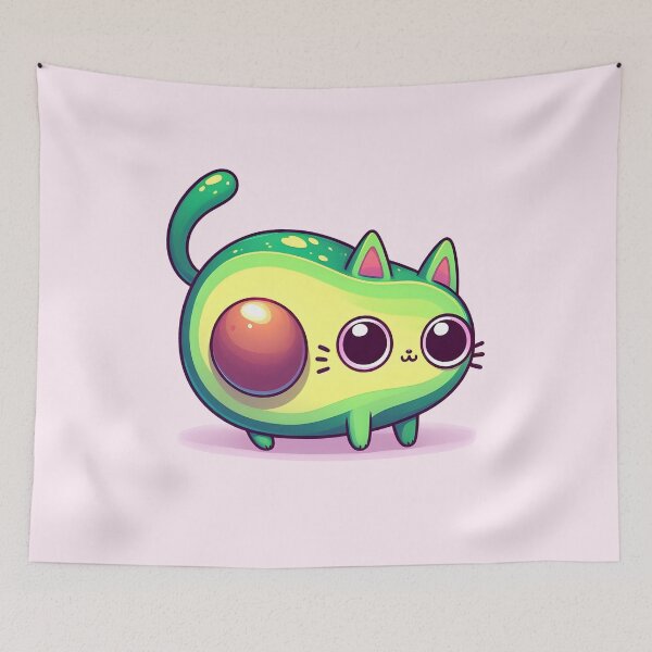 Item preview, Avocado cat designed and sold by Anna Halasek.