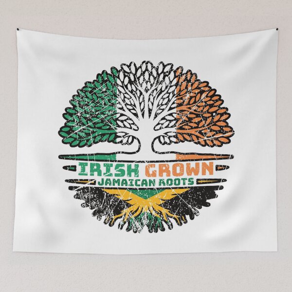 Item preview, Jamaican Jamaica Irish Ireland Tree Roots Flag designed and sold by FlagX.