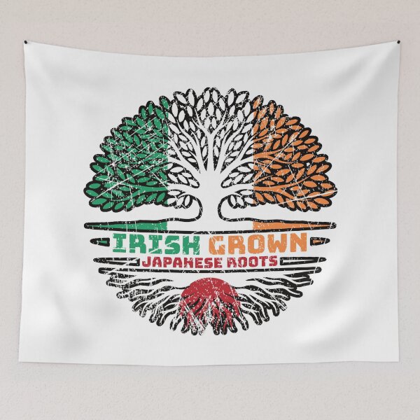 Item preview, Japan Japanese Irish Ireland Tree Roots Flag designed and sold by FlagX.
