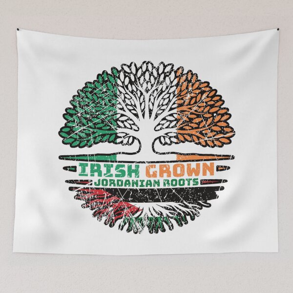 Item preview, Jordanian Jordan Irish Ireland Tree Roots Flag designed and sold by FlagX.