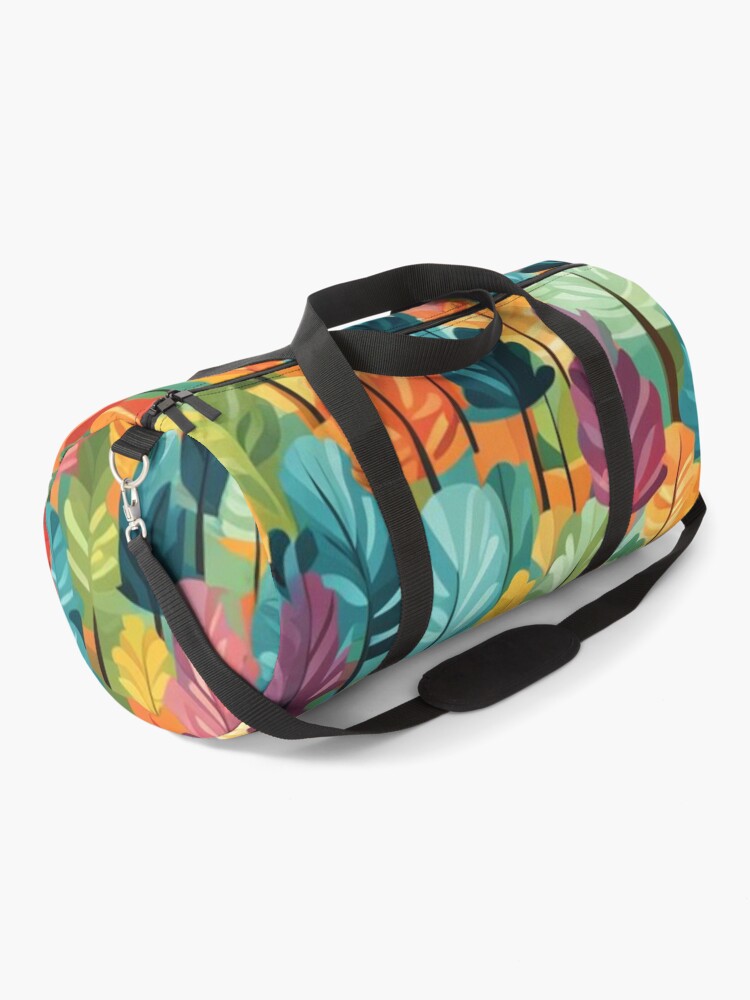 Thumbnail 1 of 3, Duffle Bag, Abstract Colorful Forest Pattern designed and sold by calibrit.