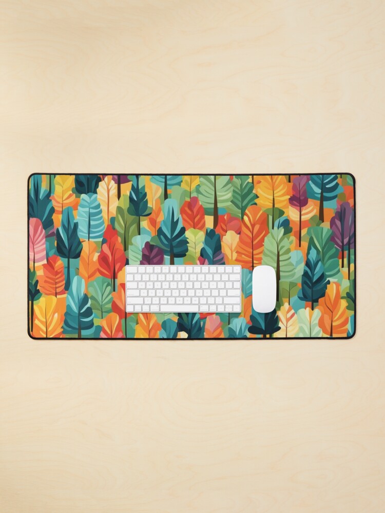 Thumbnail 1 of 5, Mouse Pad, Abstract Colorful Forest Pattern designed and sold by calibrit.