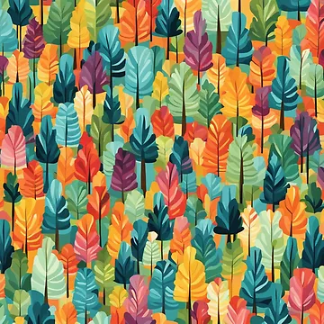 Artwork thumbnail, Abstract Colorful Forest Pattern by calibrit