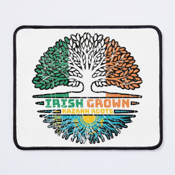 Item preview, Kazakhstan Kazakh Irish Ireland Tree Roots Flag designed and sold by FlagX.