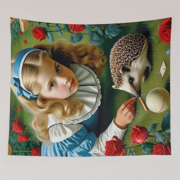 Item preview, Alice and the Hedgehog in the Rose Garden designed and sold by machare.