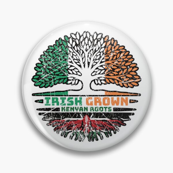 Item preview, Kenyan Kenya Irish Ireland Tree Roots Flag designed and sold by FlagX.