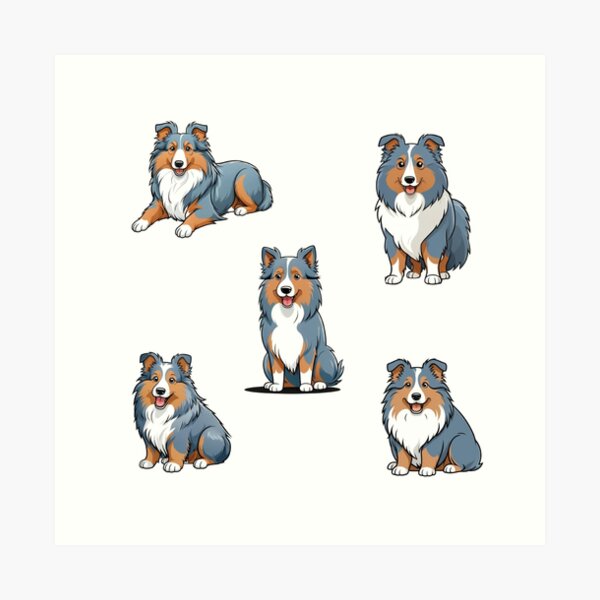Item preview, Blue Merle Shetland Sheepdogs designed and sold by TheAnimalZ00.