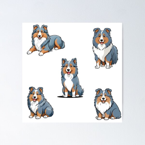 Item preview, Blue Merle Shetland Sheepdogs designed and sold by TheAnimalZ00.