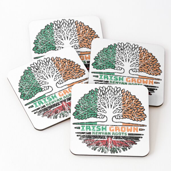 Item preview, Kenyan Kenya Irish Ireland Tree Roots Flag designed and sold by FlagX.