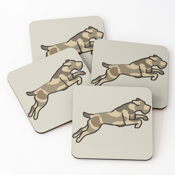 Item preview, Wirehair Dog Jumping, Old School Camo designed and sold by CraneCreek.