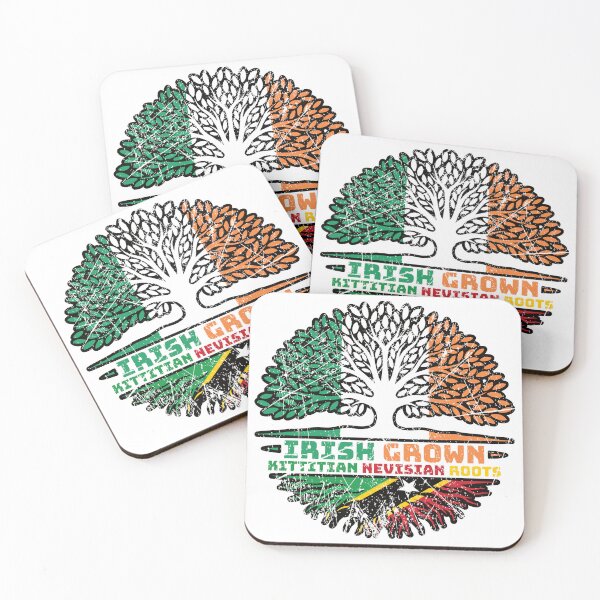 Item preview, Saint Kitts and Nevis Kittitian Nevisian Irish Ireland Tree Roots Flag designed and sold by FlagX.