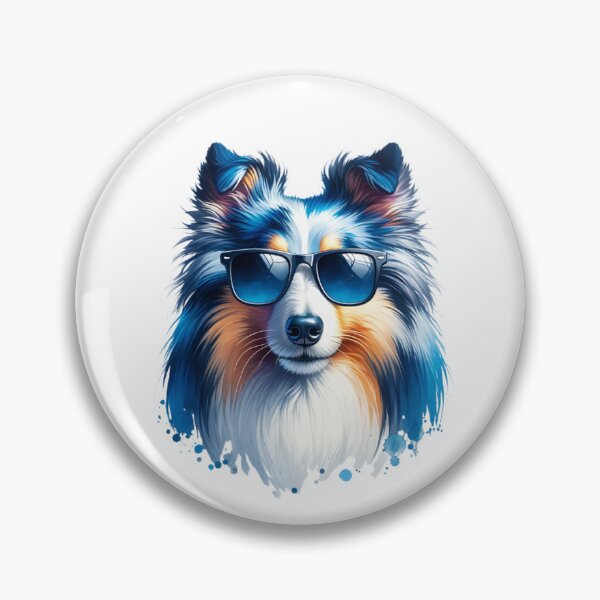 Item preview, Blue Merle Shetland Sheepdog Wearing Sunglasses designed and sold by TheAnimalZ00.