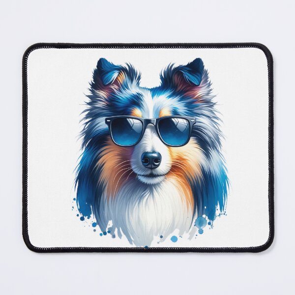 Item preview, Blue Merle Shetland Sheepdog Wearing Sunglasses designed and sold by TheAnimalZ00.