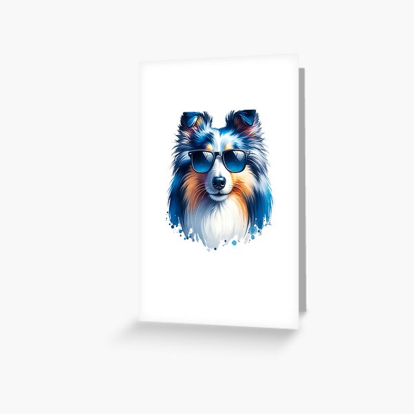 Item preview, Blue Merle Shetland Sheepdog Wearing Sunglasses designed and sold by TheAnimalZ00.