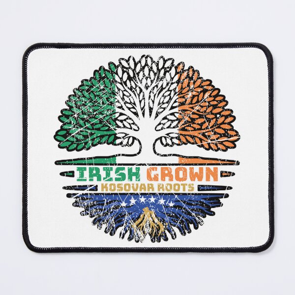 Item preview, Kosovo Kosovar Irish Ireland Tree Roots Flag designed and sold by FlagX.