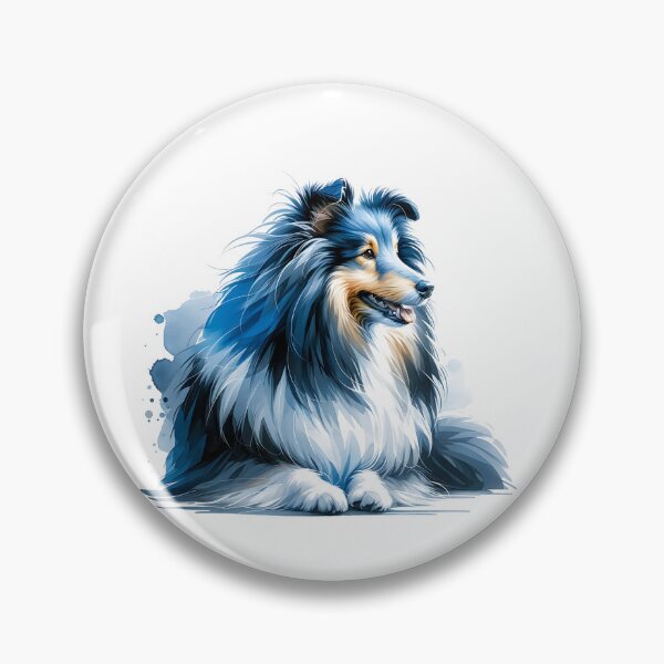 Item preview, Watercolor Blue Merle Shetland Sheepdog  designed and sold by TheAnimalZ00.