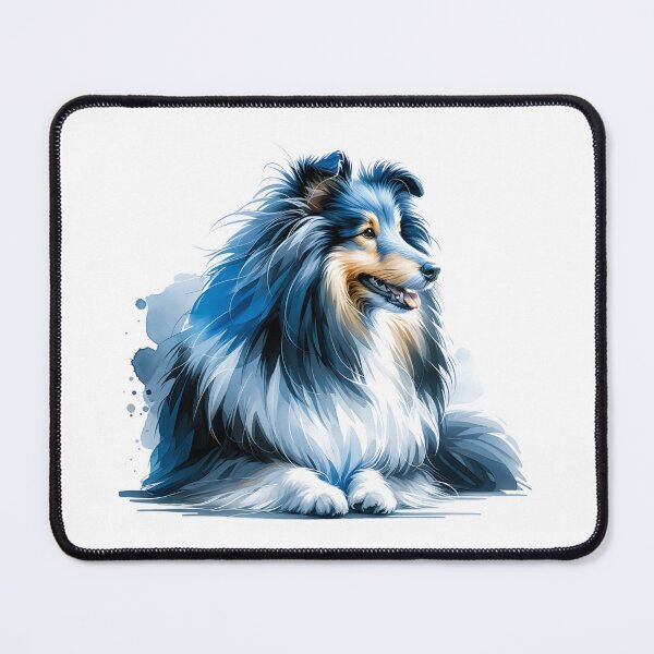 Item preview, Watercolor Blue Merle Shetland Sheepdog  designed and sold by TheAnimalZ00.