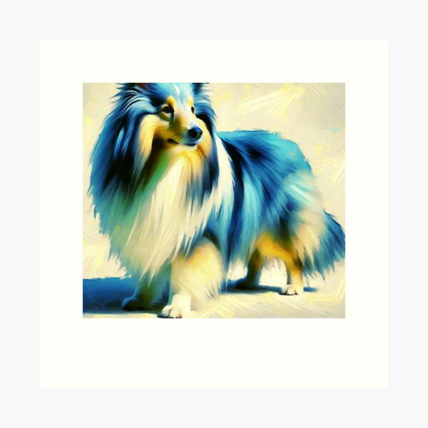 Item preview, Blue Merle Shetland Sheepdog Painting designed and sold by TheAnimalZ00.