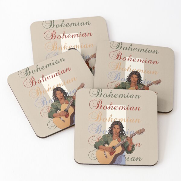 Item preview, bohemian guitar player Latin illustration gif designed and sold by La Loca.
