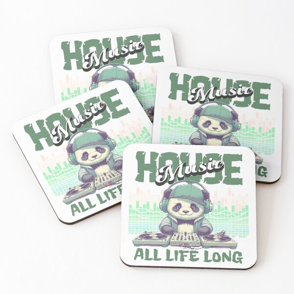 Item preview, HOUSE MUSIC  - Panda Dj (dark green)  designed and sold by Discothreadz.
