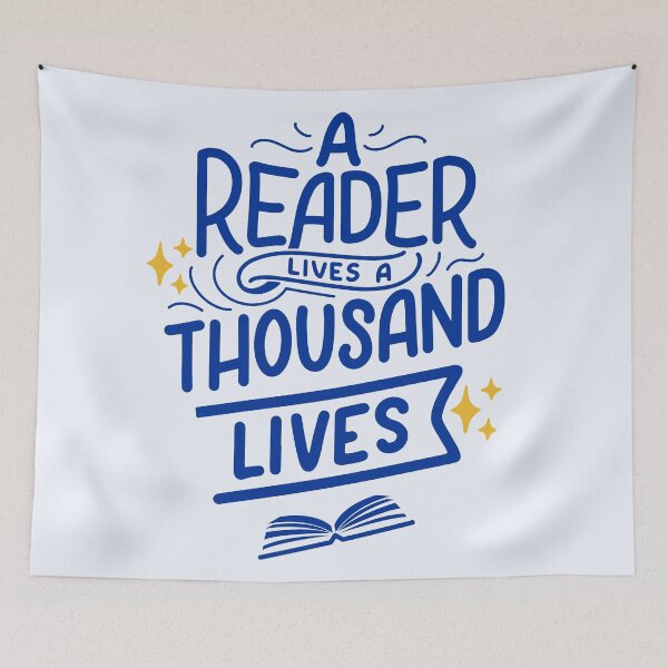 Item preview, A reader lives a thousand lives - blue designed and sold by Neadoodles.