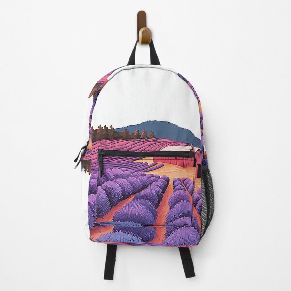 Item preview, Melancholic Lavender Fields with Barn Pen Illustration designed and sold by PaintbrushPlace.