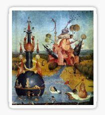 Heavenly dreamscape by Hieronymus Bosch Sticker