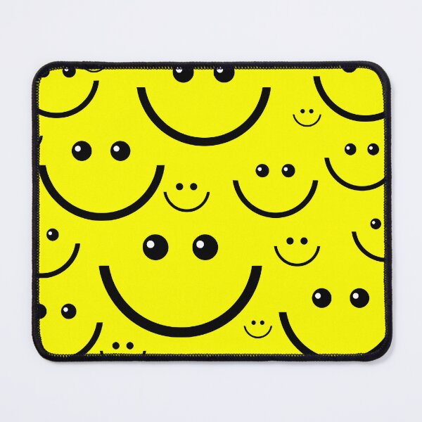 Item preview, yellow happy face pattern print designed and sold by Gossip Rag.
