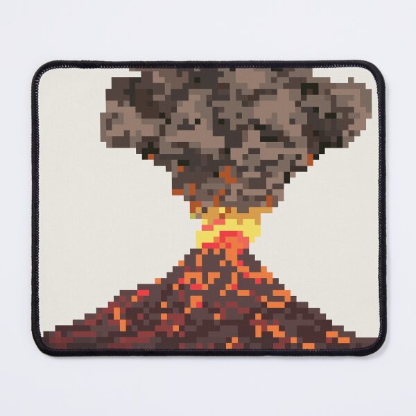 Item preview, volcano mountain pixel art designed and sold by helixter.