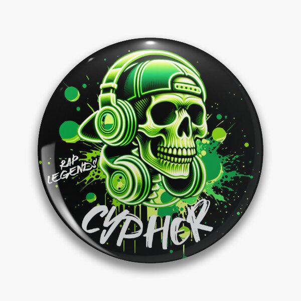 Artikelvorschau, Cypher Neongrüner Hip Hop Totenkopf entworfen und verkauft von taratops.