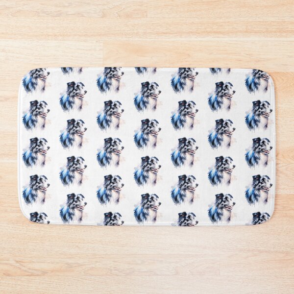 Item preview, Watercolor Blue Merle Border Collie  designed and sold by TheAnimalZ00.