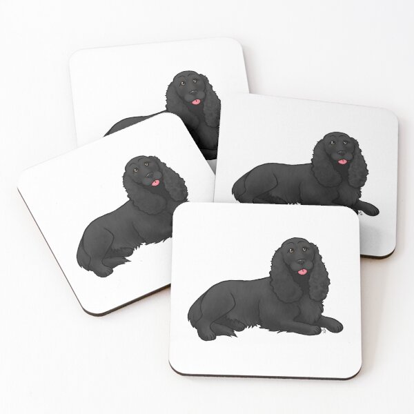 Item preview, Dog - Field Spaniel Black tail designed and sold by Jennifer Stolzer.