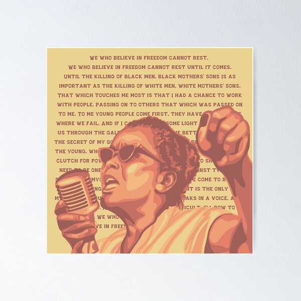 Vista previa del artículo con la obra «Retrato de Ella Baker », diseñado y vendido por Unhinged Heather.