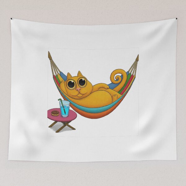 Item preview, Happy cat, comfortable in the hammock designed and sold by Sijtipat.
