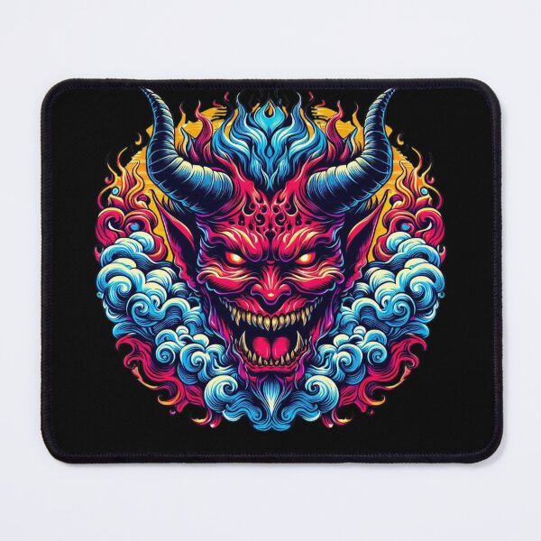Item preview, Japanese Demon: Colorful with Fierce Expression and Supernatural Aura designed and sold by Cosas de Datherna.
