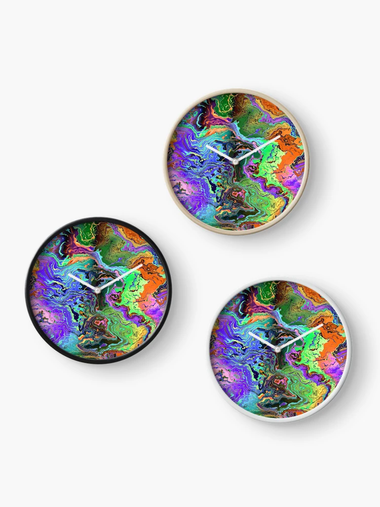Thumbnail 3 of 4, Clock, Abstract Distorted Spectrum designed and sold by Phil Perkins.