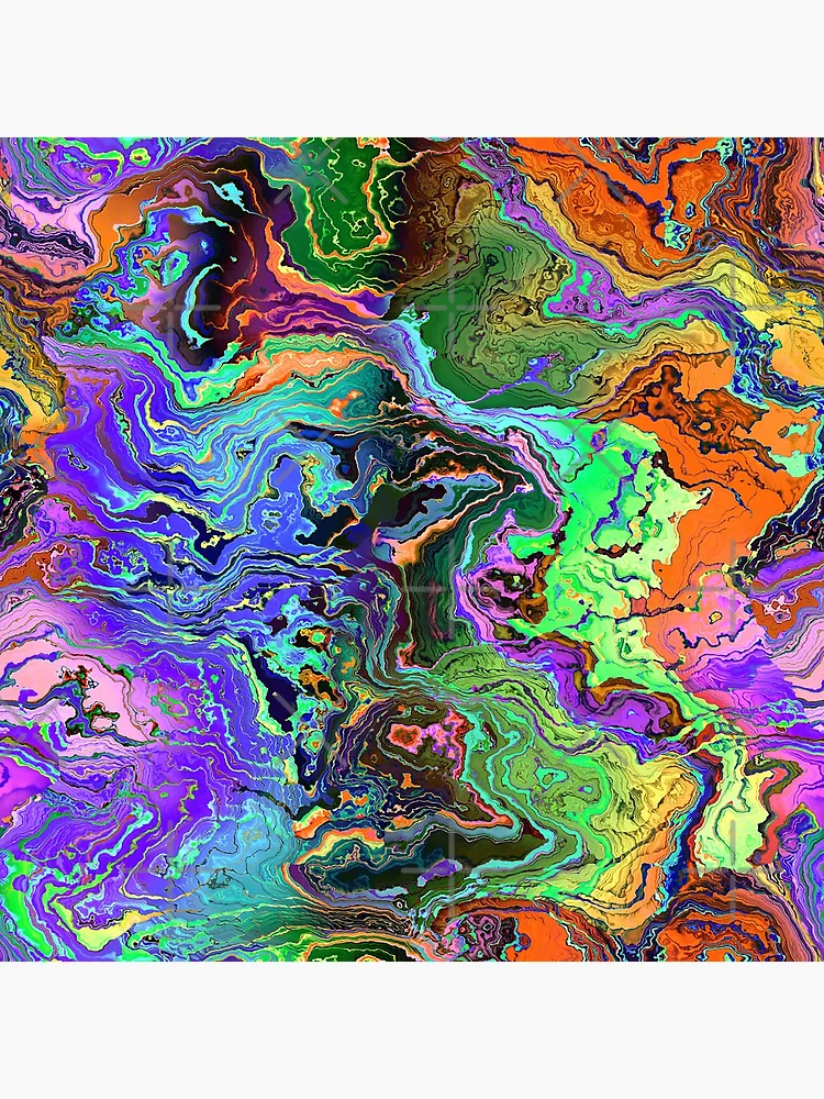 Thumbnail 4 of 4, Clock, Abstract Distorted Spectrum designed and sold by Phil Perkins.
