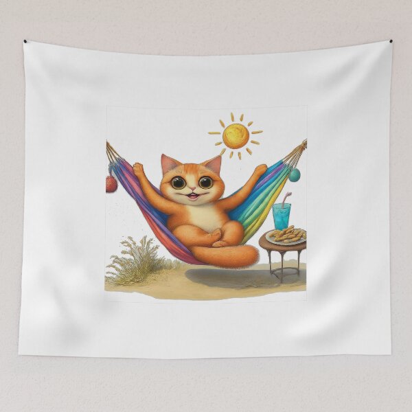 Item preview, Happy cat, comfortable in the hammock designed and sold by Sijtipat.