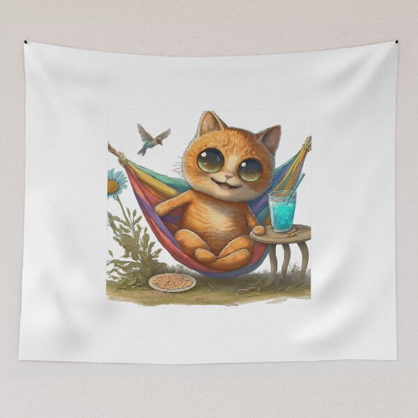 Item preview, Happy cat, comfortable in the hammock designed and sold by Sijtipat.