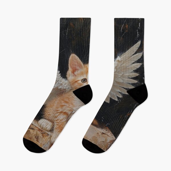 Item preview, adorable angel kitten painting print designed and sold by dcrc.